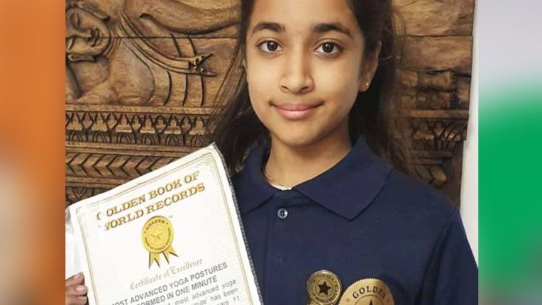 दुबई में रहने वाली भारतीय लड़की ने योगासन में विश्व रिकॉर्ड तोड़ा