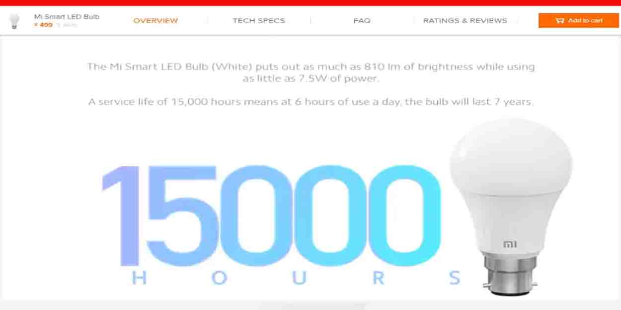 15 हज़ार घंटे चलेगा Xiaomi का नया Mi LED Smart Bulb