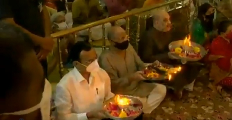 गुजरात: जगन्नाथ रथ यात्रा से पहले गृह मंत्री अमित शाह ने की पूजा, मंगल आरती में लिया हिस्सा