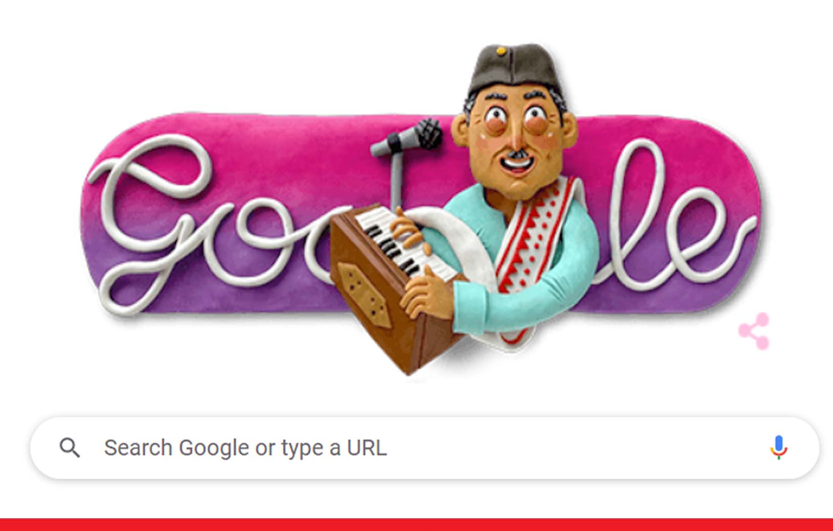 गूगल ने डूडल के जरिए किया भारतीय संगीतकार डॉ. भूपेन हजारिका को याद